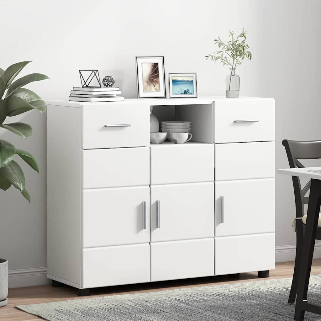 vidaXL Πλαϊνό γραφείο Λευκό 88.5 x 30.5 x 73 εκ Επεξεργασμένο ξύλο