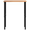 vidaXL Πάγκος Εργασίας Ανοιχτό Καφέ 80x60x(71,5-98) cm Μασίφ Ξύλο Δρυς