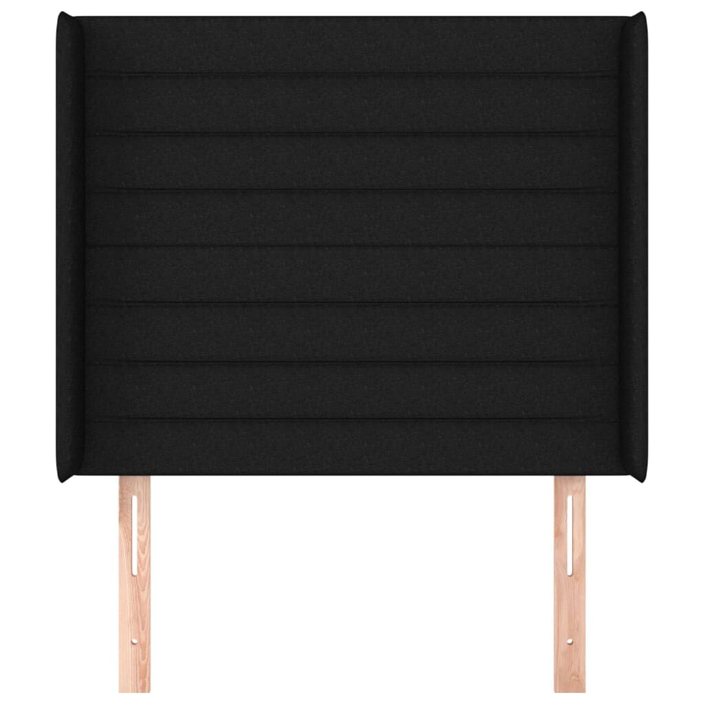 vidaXL Κεφαλάρι με Πτερύγια Μαύρο 103x16x118/128 εκ. Υφασμάτινο