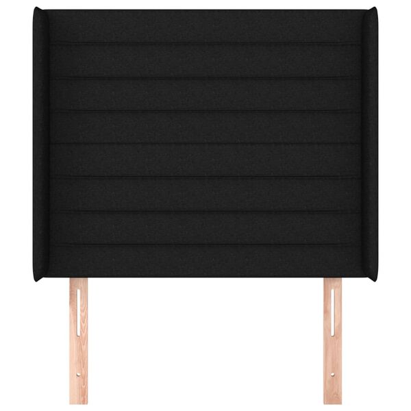 vidaXL Κεφαλάρι με Πτερύγια Μαύρο 103x16x118/128 εκ. Υφασμάτινο