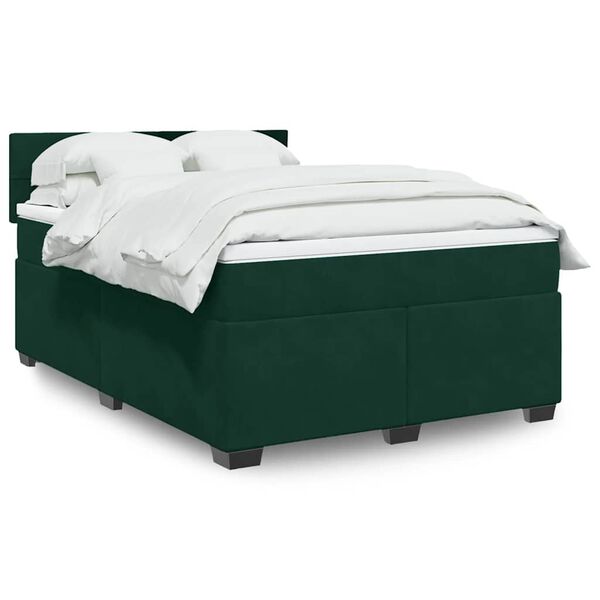 vidaXL &Kappa;&rho;&epsilon;&beta;ά&tau;&iota; Boxspring &mu;&epsilon; &Sigma;&tau;&rho;ώ&mu;&alpha; &Sigma;&kappa;&omicron;ύ&rho;&omicron; &Pi;&rho;ά&sigma;&iota;&nu;&omicron; 160x200&epsilon;&kappa;. &Beta;&epsilon;&lambda;&omicron;ύ&delta;&iota;&nu;&omicron;