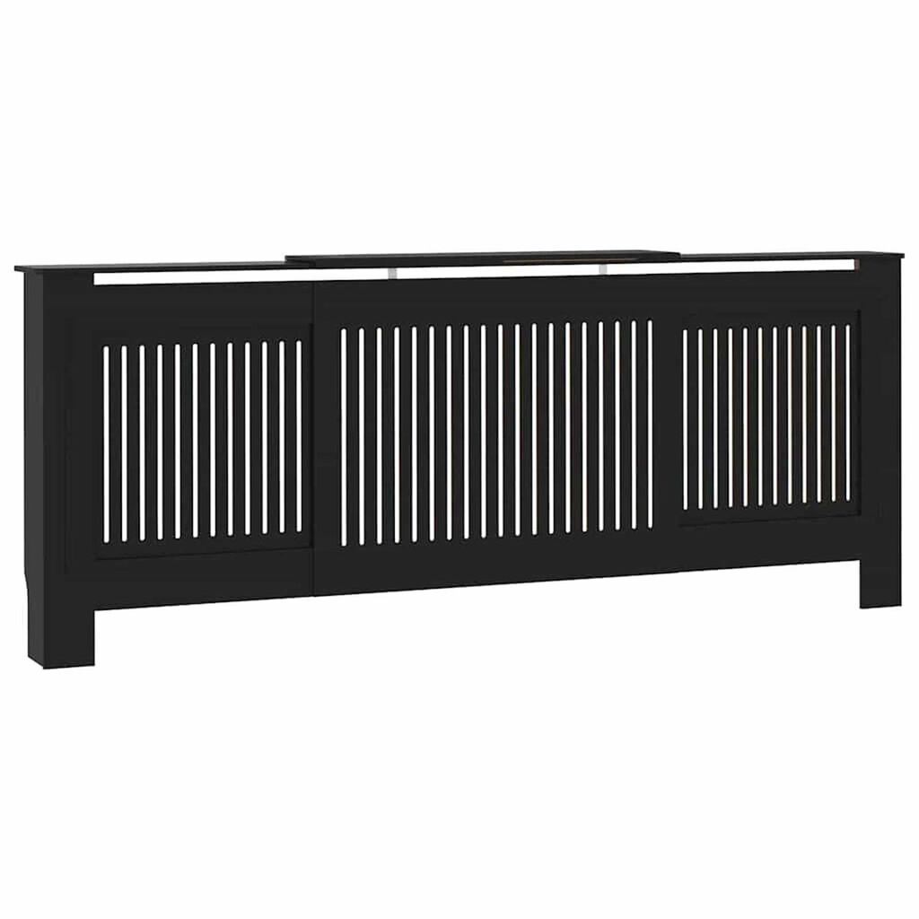 vidaXL Καπάκι Καλοριφέρ 2 pcs Μαύρο (142-205) x 20.5 x 81.5 εκ.