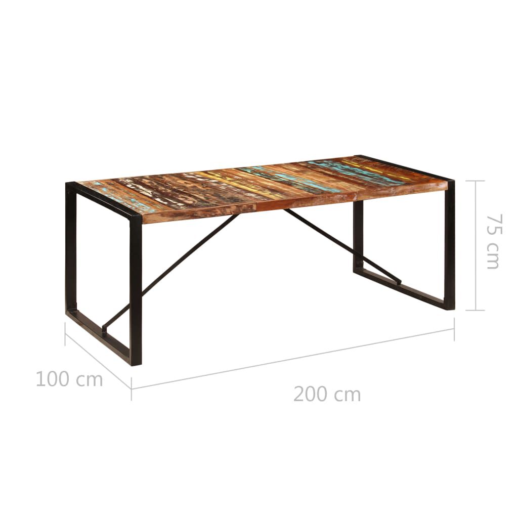 vidaXL Τραπεζαρία 200 x 100 x 75 εκ. από Μασίφ Ανακυκλωμένο Ξύλο
