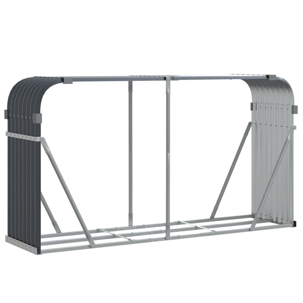 vidaXL Ξυλοθήκη Ανθρακί 180x45x100 εκ. από Γαλβανισμένο Ατσάλι