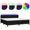 vidaXL &Kappa;&rho;&epsilon;&beta;ά&tau;&iota; Boxspring &mu;&epsilon; &Sigma;&tau;&rho;ώ&mu;&alpha; & LED &Mu;&alpha;ύ&rho;&omicron; 200x200 &epsilon;&kappa;. &Upsilon;&phi;&alpha;&sigma;&mu;ά&tau;&iota;&nu;&omicron;