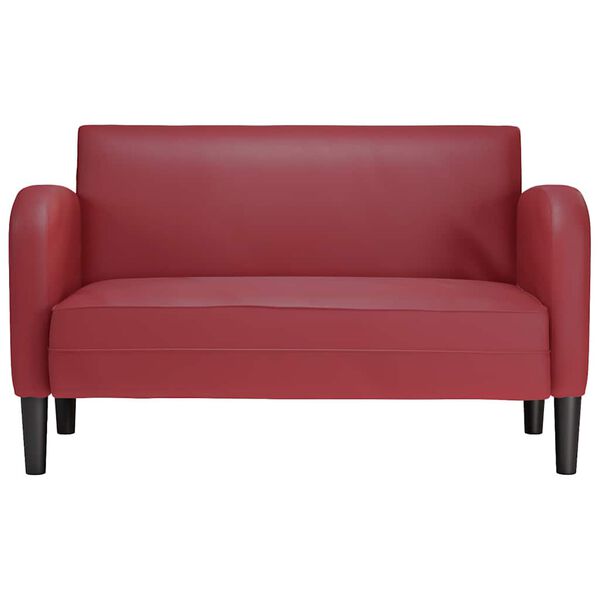 vidaXL Καναπές Loveseat Μπορντό 110 εκ. Συνθετικό δέρμα