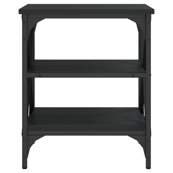 vidaXL Βοηθητικά Τραπέζια 2 τεμ. Μαύρα 40x42x50 εκ. Επεξεργασμένο Ξύλο