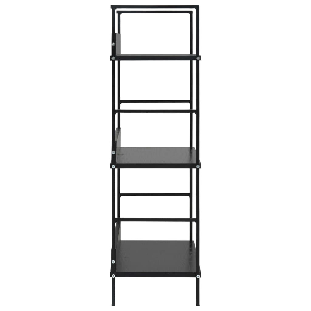 vidaXL Ραφιέρα 3 Επιπέδων Μαύρη 60x27,6x90,5 εκ. Επεξεργασμένο Ξύλο