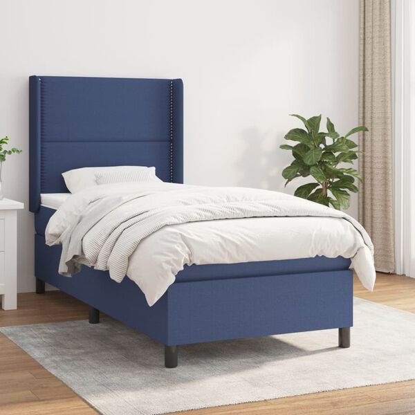 vidaXL &Kappa;&rho;&epsilon;&beta;ά&tau;&iota; Boxspring &mu;&epsilon; &Sigma;&tau;&rho;ώ&mu;&alpha; &Mu;&pi;&lambda;&epsilon; 100 x 200 &epsilon;&kappa;. &Upsilon;&phi;&alpha;&sigma;&mu;ά&tau;&iota;&nu;&omicron;