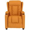 vidaXL Πολυθρόνα Μασάζ Κίτρινη Υφασμάτινη