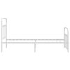 vidaXL Πλαίσιο Κρεβατιού με Κεφαλάρι&Ποδαρικό Λευκό 100x190εκ. Μέταλλο