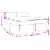 vidaXL Κρεβάτι Boxspring με Στρώμα Μπλε 180x200 εκ. Βελούδινο