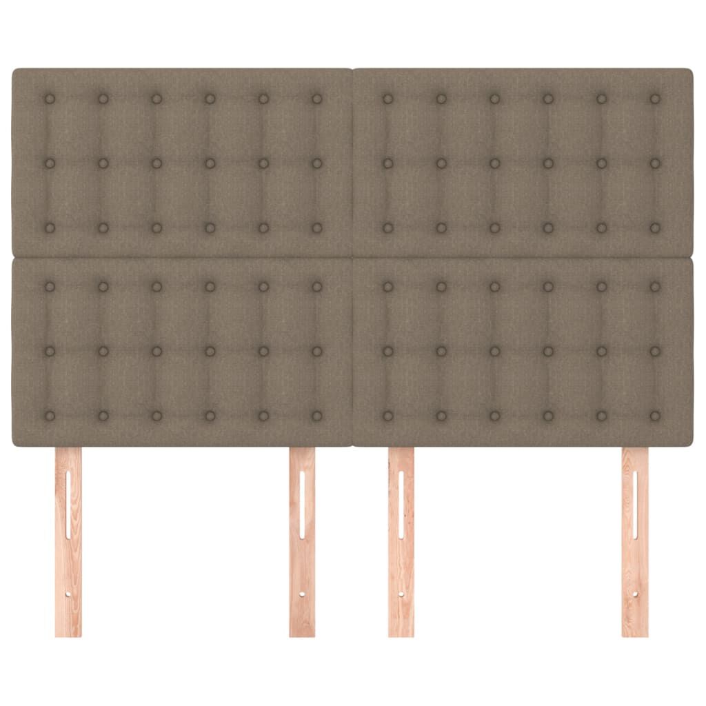 vidaXL Κεφαλάρια Κρεβατιού 4 τεμ. Taupe 72x5x78/88 εκ. Υφασμάτινα