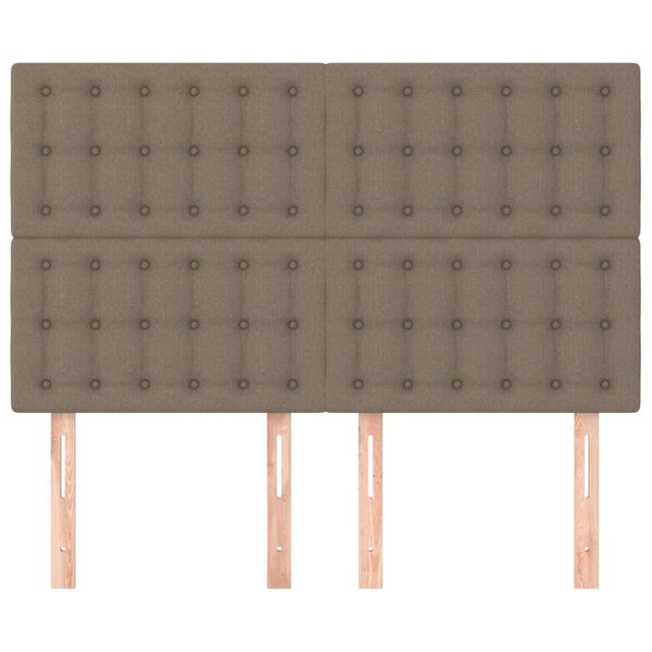 vidaXL Κεφαλάρια Κρεβατιού 4 τεμ. Taupe 72x5x78/88 εκ. Υφασμάτινα