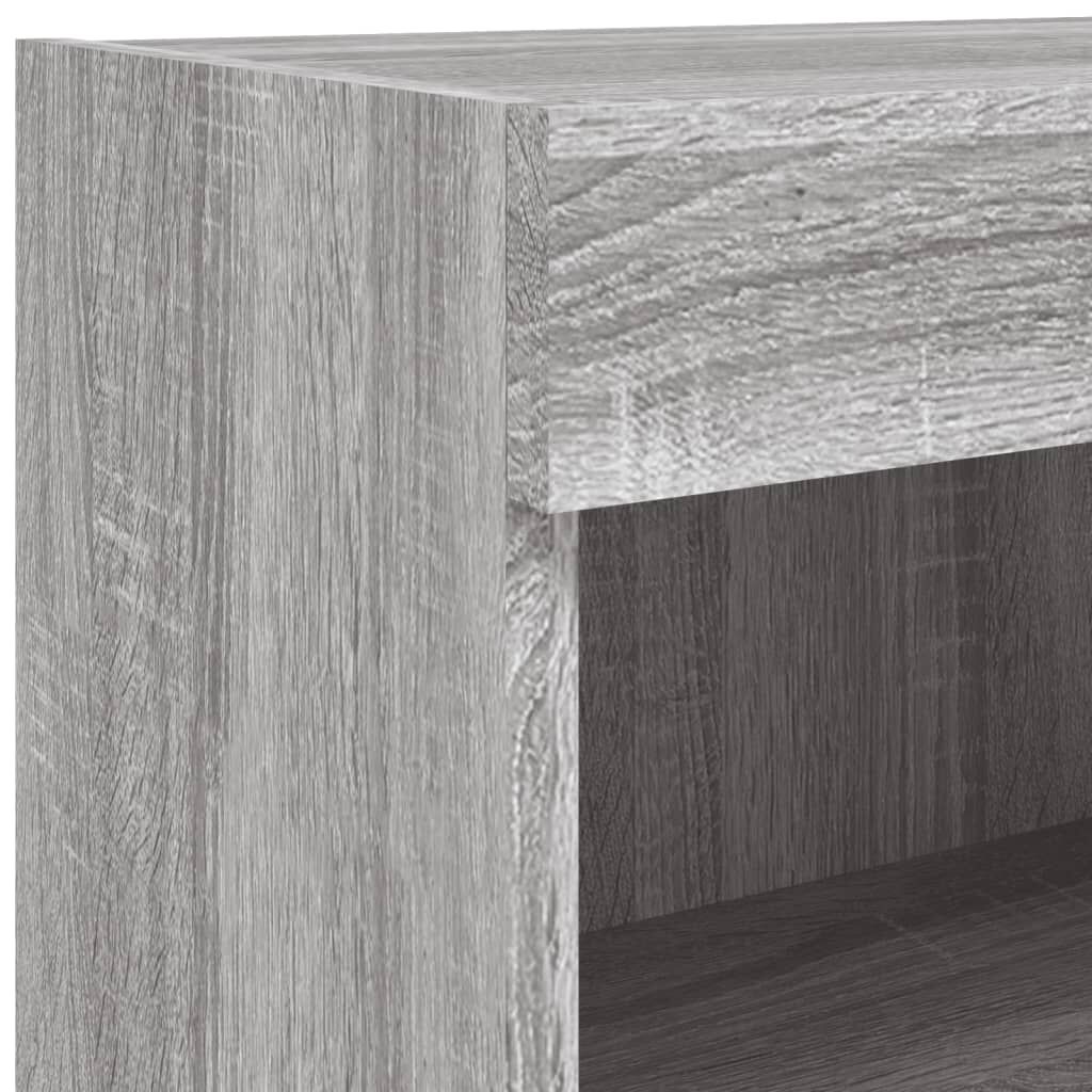 vidaXL Έπιπλο Τοίχου Τηλεόρασης με LED Γκρι Sonoma 60x30x40 εκ.