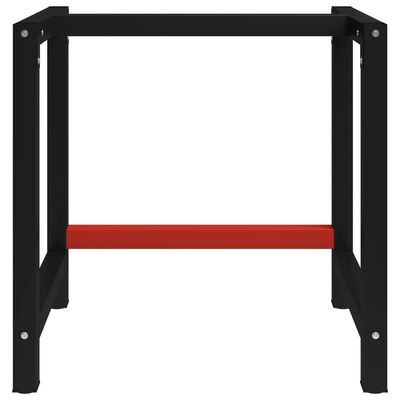 vidaXL Σκελετός Πάγκου Εργασίας Μαύρο/Κόκκινο 80x57x79 εκ. Μεταλλικός