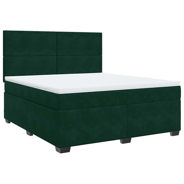 vidaXL &Kappa;&rho;&epsilon;&beta;ά&tau;&iota; Boxspring &mu;&epsilon; &Sigma;&tau;&rho;ώ&mu;&alpha; &Sigma;&kappa;&omicron;ύ&rho;&omicron; &Pi;&rho;ά&sigma;&iota;&nu;&omicron; 180x200&epsilon;&kappa;. &Beta;&epsilon;&lambda;&omicron;ύ&delta;&iota;&nu;&omicron;