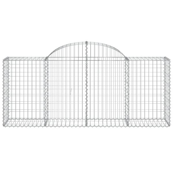 vidaXL Συρματοκιβώτια Τοξωτά 12 τεμ. 200x50x80/100 εκ. Γαλβαν. Ατσάλι