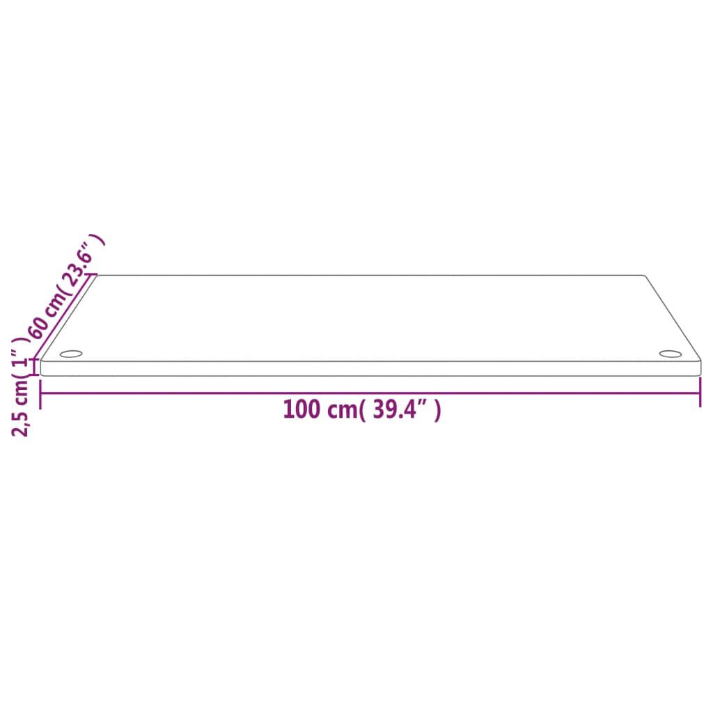 vidaXL Επιφάνεια Γραφείου 100 x 60 x 2,5 εκ. από Μασίφ Ξύλο Πεύκου