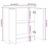 vidaXL Ντουλάπι Μαύρο 60 x 30 x 70 εκ. από Επεξεργασμένο Ξύλο