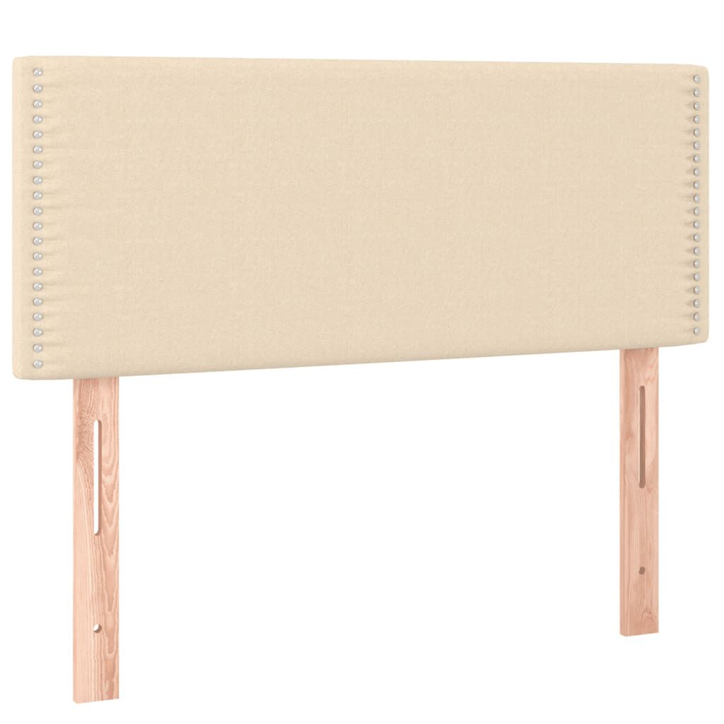 vidaXL Κρεβάτι Boxspring με Στρώμα Κρεμ 80 x 200 εκ. Υφασμάτινο