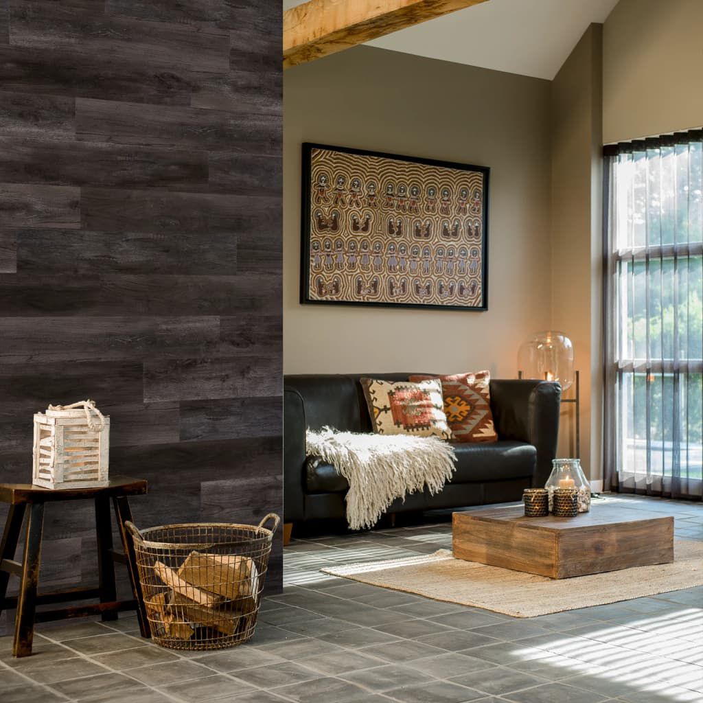 WallArt Πάνελ Τοίχου Όψη Barnwood Δρυός "GL-WA33" 30 τεμ Ανθρακί Μαύρο
