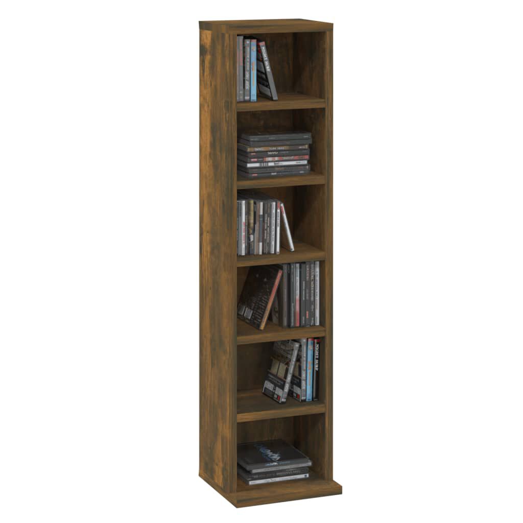 vidaXL Έπιπλο για CD Καπνιστή Δρυς 21 x 20 x 88 εκ. Επεξεργασμένο Ξύλο