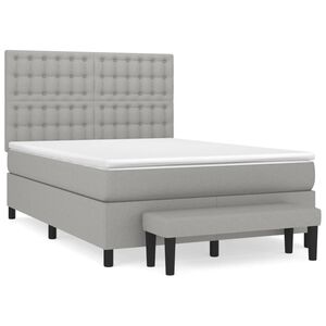 vidaXL &Kappa;&rho;&epsilon;&beta;ά&tau;&iota; Boxspring &mu;&epsilon; &Sigma;&tau;&rho;ώ&mu;&alpha; &Alpha;&nu;&omicron;&iota;&chi;&tau;ό &Gamma;&kappa;&rho;&iota; 140x190 &epsilon;&kappa;. &Upsilon;&phi;&alpha;&sigma;&mu;ά&tau;&iota;&nu;&omicron;