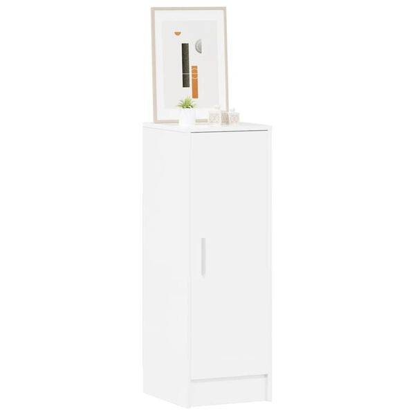 vidaXL Παπουτσοθήκη Γυαλιστερό Λευκό 32 x 35 x 92 εκ. από Επεξ. Ξύλο