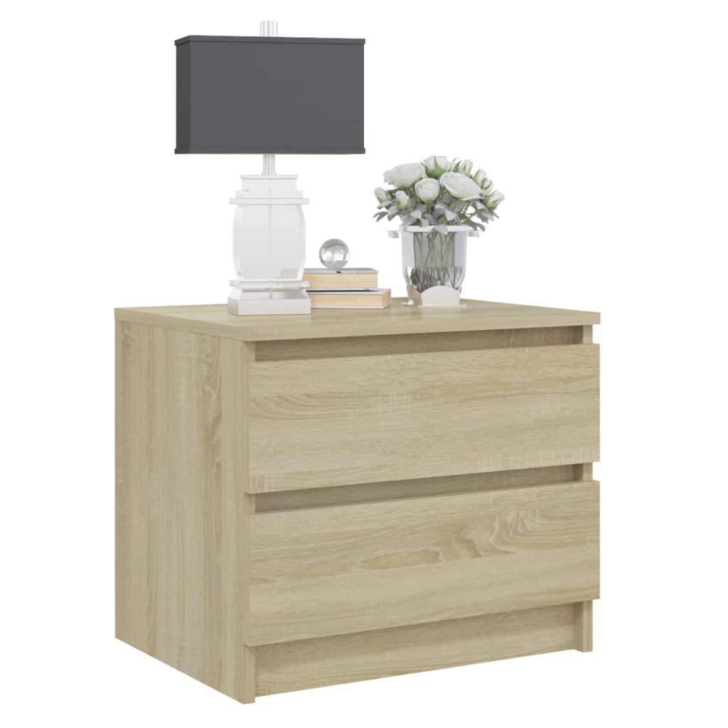 vidaXL Κομοδίνο Sonoma Δρυς 50 x 39 x 43,5 εκ. από Επεξ. Ξύλο