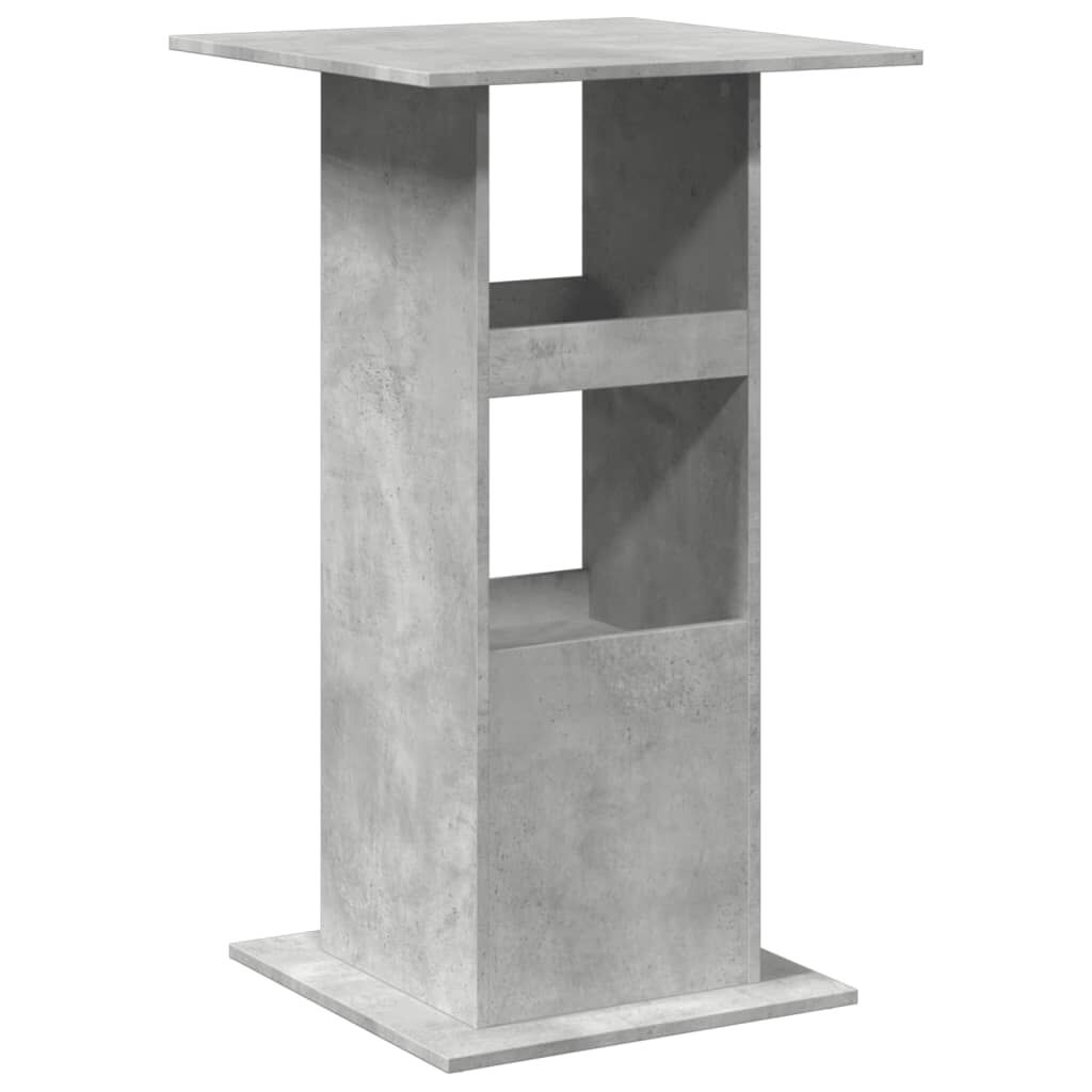 vidaXL Τραπέζι Μπαρ με Ράφια Γκρι Σκυρ. 60x60x102 εκ. Επεξεργ. Ξύλο