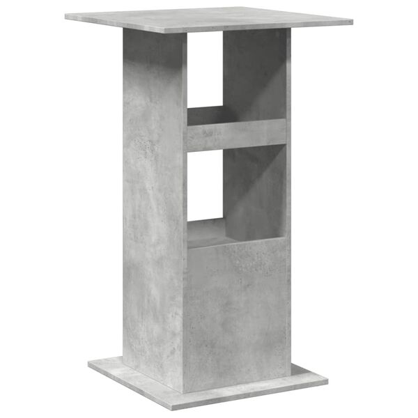vidaXL Τραπέζι Μπαρ με Ράφια Γκρι Σκυρ. 60x60x102 εκ. Επεξεργ. Ξύλο