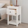 vidaXL Κομοδίνα 2 τεμ. Λευκό 40 x 35 x 61,5 εκ. από Μασίφ Ξύλο Πεύκου