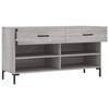 vidaXL Παπουτσοθήκη Γκρι Sonoma 102x35x55 εκ. από Επεξεργασμένο Ξύλο