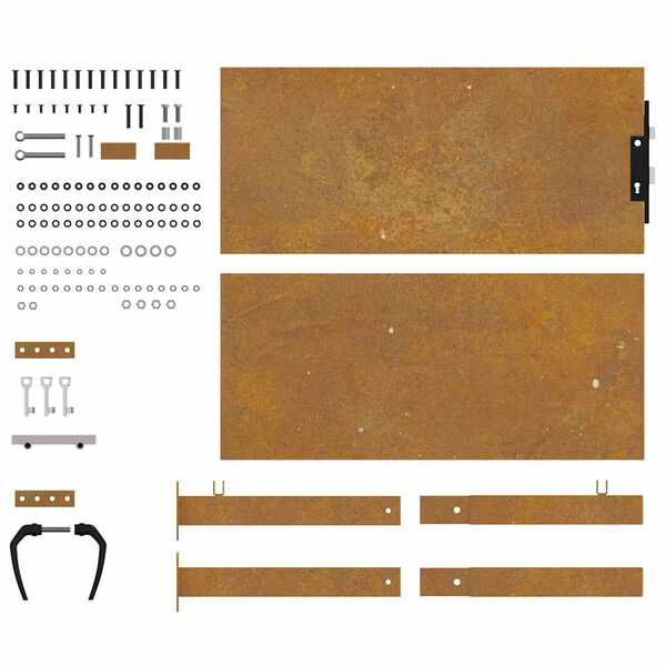 vidaXL Πύλη Κήπου 105 x 105 εκ. από Ατσάλι Corten