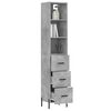 vidaXL Ντουλάπι Γκρι Σκυροδέματος 34,5x34x180 εκ. Επεξεργασμένο Ξύλο