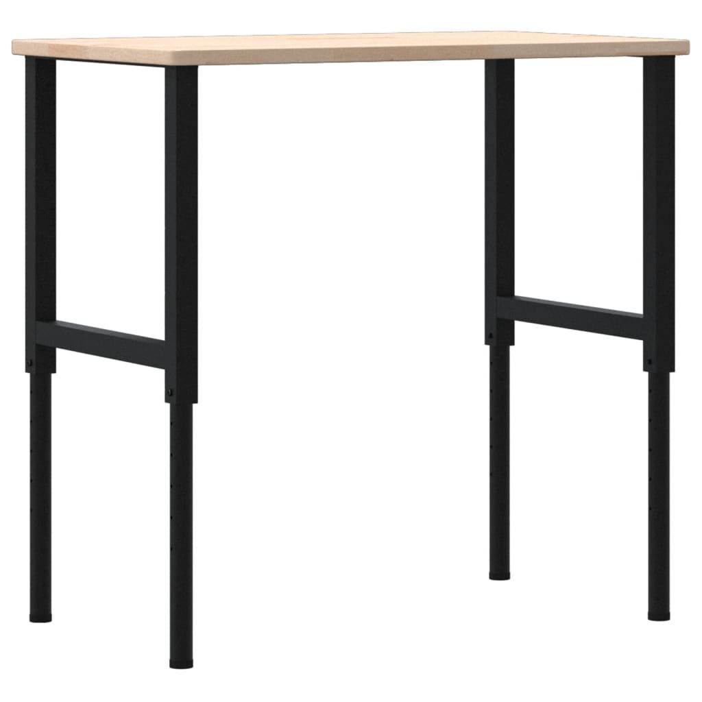 vidaXL Πάγκος Εργασίας Ορθογώνιος 100x60x(71,5-98) εκ Μασίφ Ξύλο Δρυός