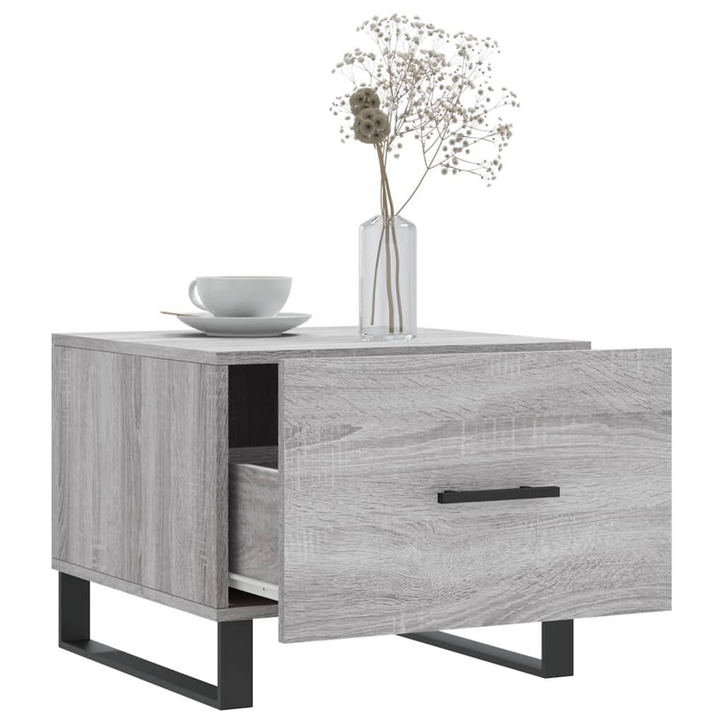 vidaXL Τραπεζάκι Σαλονιού Γκρι Sonoma 50x50x40 εκ. Επεξεργασμένο Ξύλο