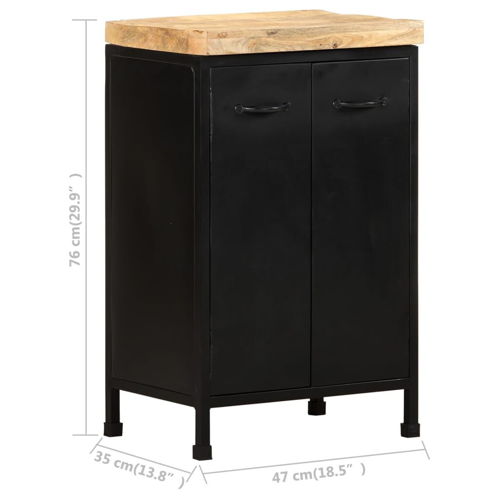vidaXL Ντουλάπι 47 x 35 x 76 εκ. από Ακατέργαστο Ξύλο Μάνγκο