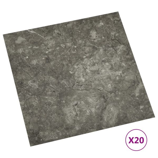 vidaXL Δάπεδο Αυτοκόλλητο Γκρι 20 τεμ. 1,86 μ² από PVC