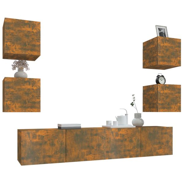 vidaXL &Sigma;&epsilon;&tau; &Epsilon;&pi;ί&pi;&lambda;&omega;&nu; &Tau;&eta;&lambda;&epsilon;ό&rho;&alpha;&sigma;&eta;&sigmaf; 6 &Tau;&epsilon;&mu;&alpha;&chi;ί&omega;&nu; &Kappa;&alpha;&pi;&nu;&iota;&sigma;&tau;ή &delta;&rho;&upsilon;&sigmaf; &Epsilon;&pi;&epsilon;&xi;. &Xi;ύ&lambda;&omicron;