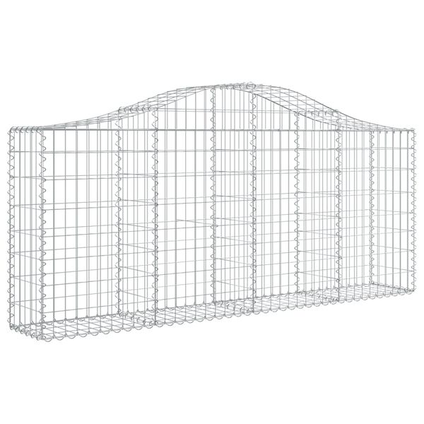 vidaXL Συρματοκιβώτια Τοξωτά 12 τεμ. 200x30x80/100 εκ. Γαλβαν. Ατσάλι