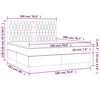 vidaXL &Kappa;&rho;&epsilon;&beta;ά&tau;&iota; Boxspring &mu;&epsilon; &Sigma;&tau;&rho;ώ&mu;&alpha; & LED &Sigma;&kappa;. &Mu;&pi;&lambda;&epsilon; 180x200&epsilon;&kappa;. &Beta;&epsilon;&lambda;&omicron;ύ&delta;&iota;&nu;&omicron;
