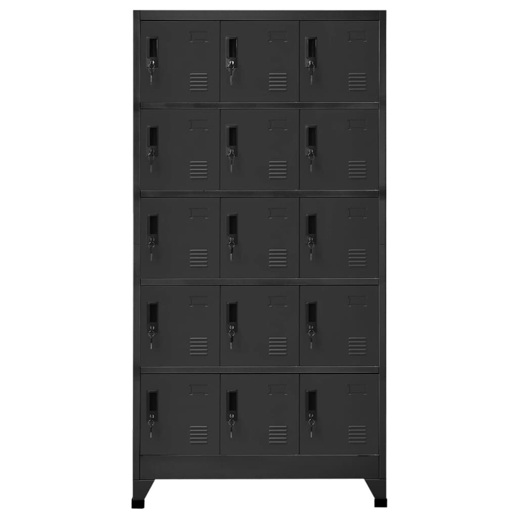 vidaXL Φοριαμός Ανθρακί 90 x 40 x 180 εκ. Ατσάλινος