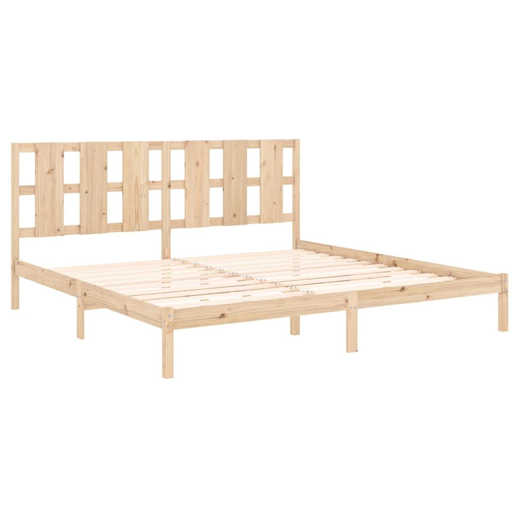 vidaXL Πλαίσιο Κρεβατιού 180 x 200 εκ. Μασίφ Ξύλο Super King Size