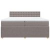 vidaXL &Kappa;&rho;&epsilon;&beta;ά&tau;&iota; Boxspring &mu;&epsilon; &Sigma;&tau;&rho;ώ&mu;&alpha; Taupe 200x200 &epsilon;&kappa;. &Upsilon;&phi;&alpha;&sigma;&mu;ά&tau;&iota;&nu;&omicron;
