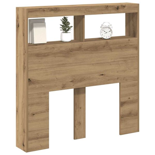 vidaXL Κεφαλάρι με Αποθηκευτικό Χώρο & LED Artisan Δρυς 100x17x102 εκ.