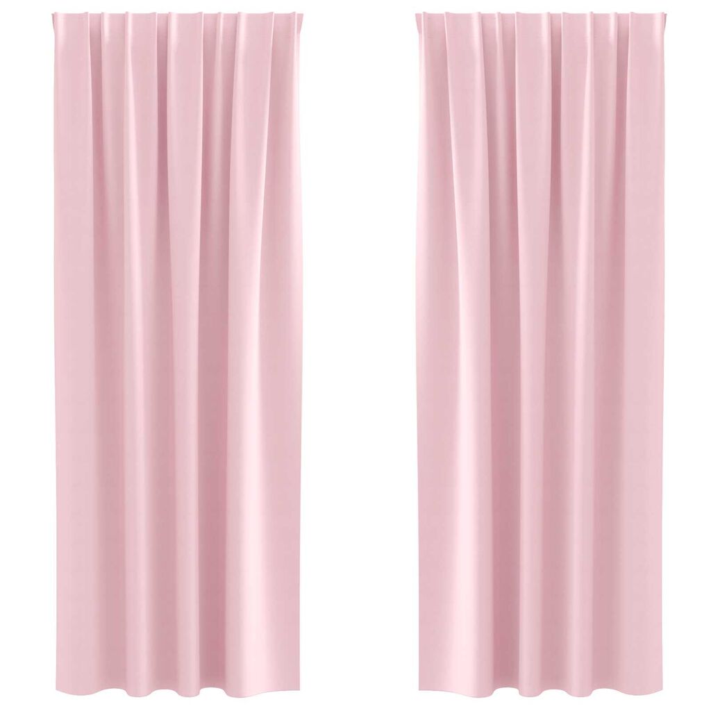 vidaXL Κουρτίνες 2 pcs Μωρουδίστικο Ροζ 260 x 140 εκ. Πολυεστέρας