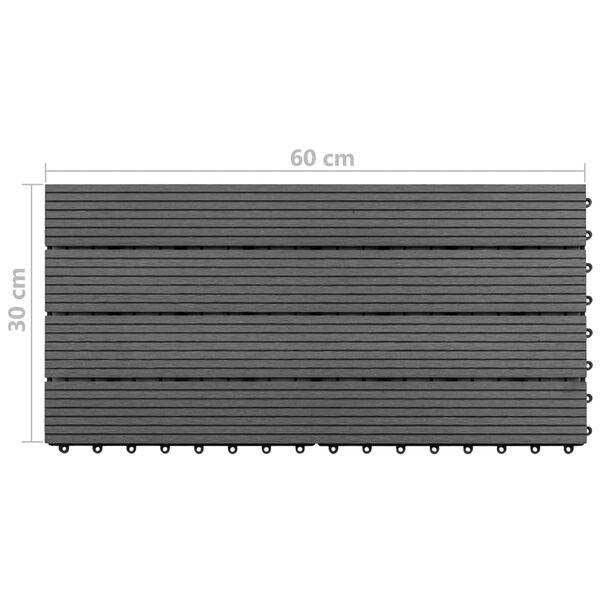 vidaXL Πλακάκια 6 τεμ. Γκρι 1 μ² / 60 x 30 εκ. από WPC