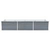 vidaXL Ζαρντινιέρα Υπερυψωμένη Γκρι 240x80x45 εκ. Γαλβανισμ. Χάλυβας